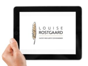 App Louise Rostgaard vist på en iPad